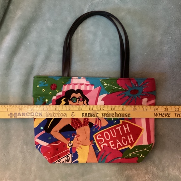 Vintage 90’s SOUTH BEACH TOTE Bag Purse - Picture 7 of 11